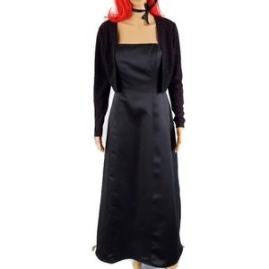 Vintage Night Way Collection Two Piece Set Formal Gown / Cropped Shrug Womens 4